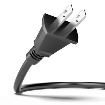 Black us style plug Illustrazione stock