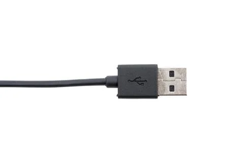 Black USB cable connector Stock Photos