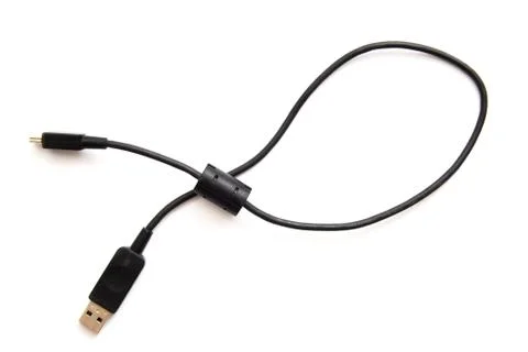 Black USB cable isolated Stock Photos