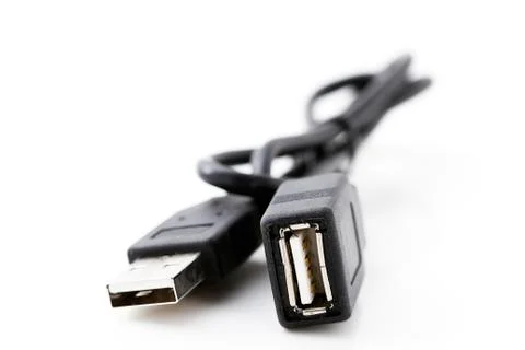 Black usb cable Stock Photos