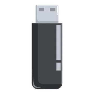Black usb flash drive transfering data Illustrazione stock