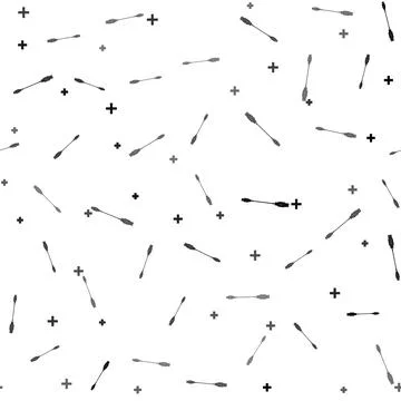 Black USB Micro cables icon seamless pattern on white background. Connectors and Stock Illustration