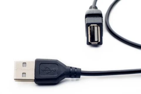 Black usb tipe-A Stock Photos