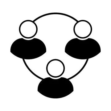 Black user chain icon vector illustration on white background Stock Illustration