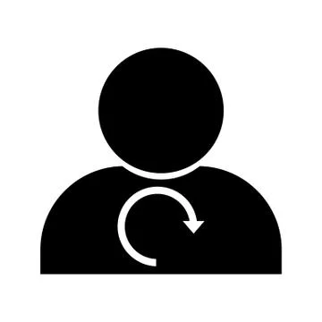Black user icon vector illustration Stock Illustration