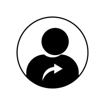 Black user icon vector illustration on white background Stock Illustration