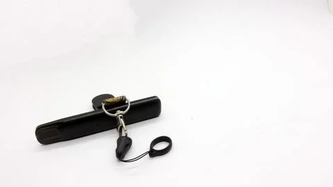 Black vape or electronic cigarette with hanger Stock Photos