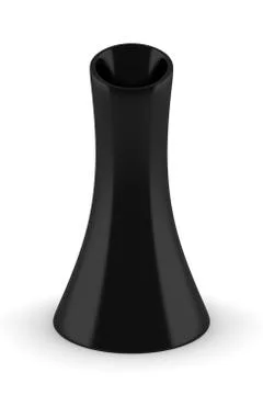 Black vase isolated on white Stock Illustration
