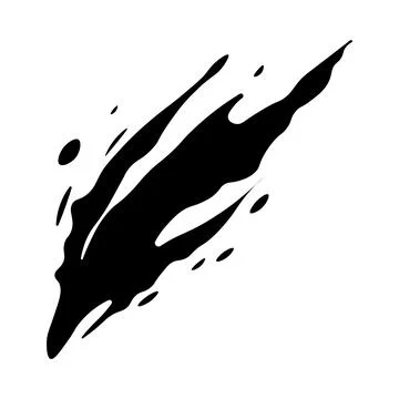 Black vector abstract splash on white background Stock Illustration