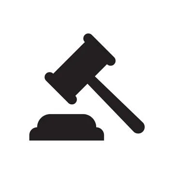 Black vector auction icon isolated on white background Stock Illustration