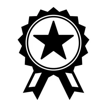 Black vector award icon on white background Stock Illustration