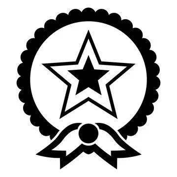 Black vector award icon on white background Stock Illustration