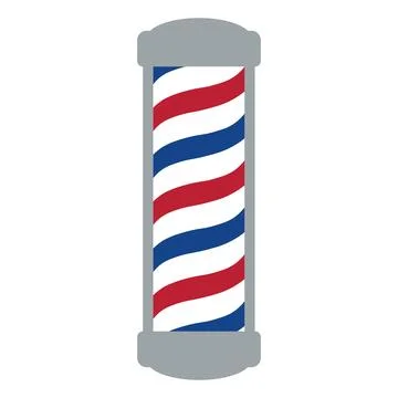 Black vector barber pole icon on white background Stock Illustration