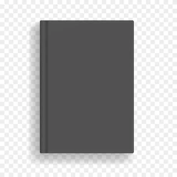 Black vector blank realistic A4 book mockup Stock Illustration