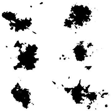 Black vector blots.Seth blots on a white background. Design element Stock Illustration