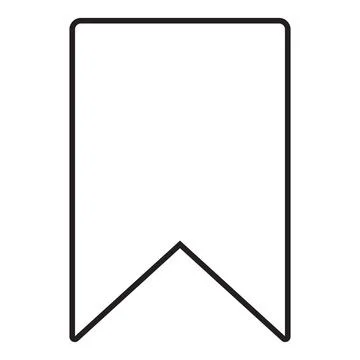 Black vector bookmark line icon isolated on white background Stock Illustration
