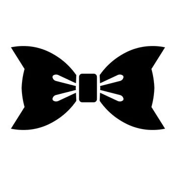 Black vector bow icon on white background Stock Illustration