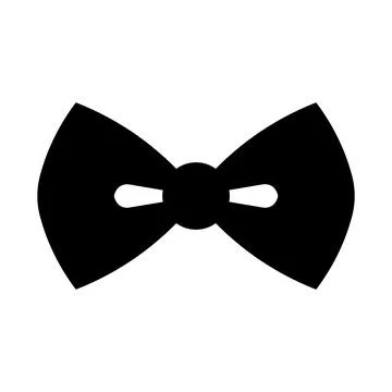 Black vector bow icon on white background Stock Illustration