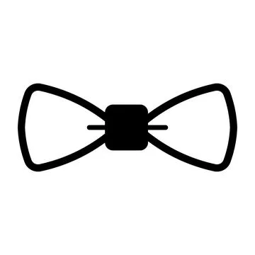 Black vector bow icon on white background Stock Illustration