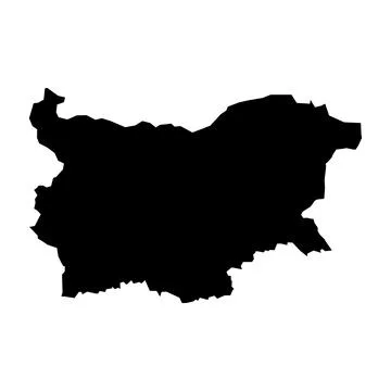 Black vector bulgaria map on white background Stock Illustration