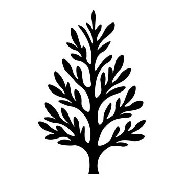Black vector bush icon on white background Stock Illustration