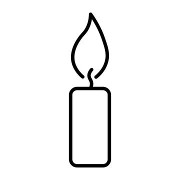 Black vector candle icon on white background Stock-Illustration