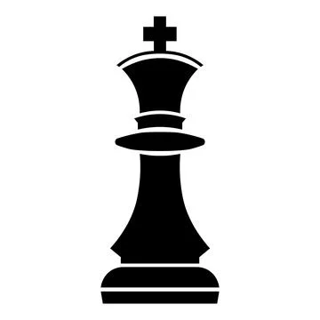 Black vector chess icon on white background Stock Illustration