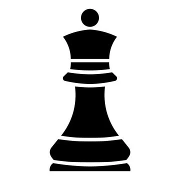 Black vector chess icon on white background Stock Illustration