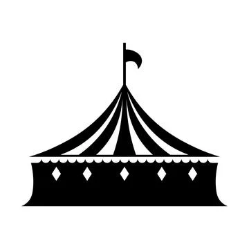 Black vector circus icon on white background Stock Illustration