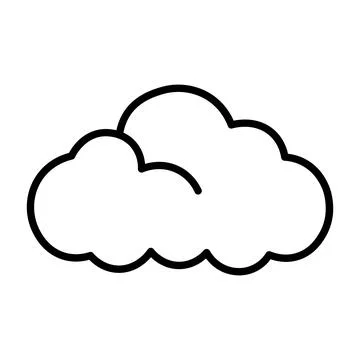 Black vector cloud icon on white background 스톡 일러스트