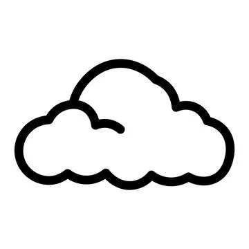 Black vector cloud icon on white background イラスト素材