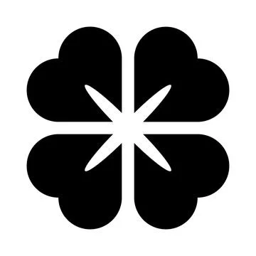 Black vector clover icon on white background Stock Illustration