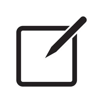 Black vector compose email icon isolated on white background Stock Illustration