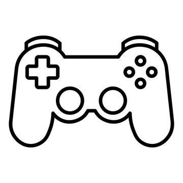 Black vector console icon on white background Stock Illustration