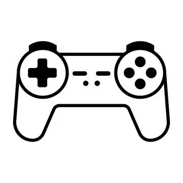 Black vector console icon on white background Stock Illustration