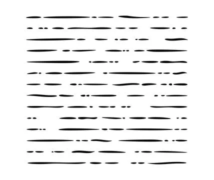 Black vector creative dot brush strokes set Stock-Illustration