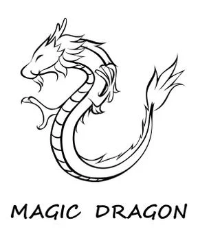 Black vector of dragon eps 10 Stock-Illustration