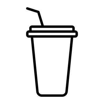 Black vector drink icon on white background Stock Illustration