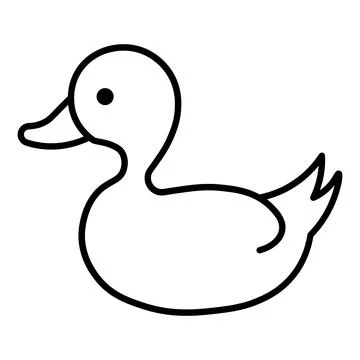 Black vector duck icon on white background Stock Illustration