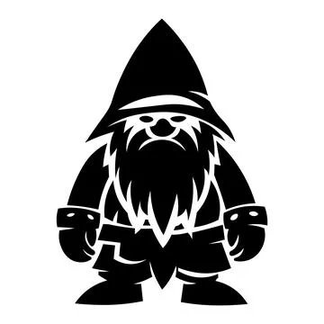 Black vector dwarf icon on white background Stock Illustration