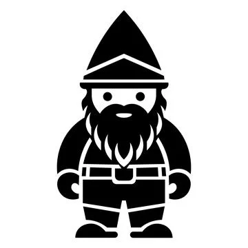 Black vector dwarf icon on white background Stock Illustration