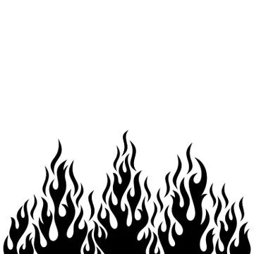 Black vector fire flame design element Illustrazione stock