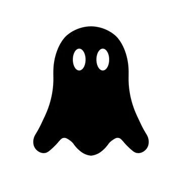 Black vector ghost icon on white background Stock Illustration