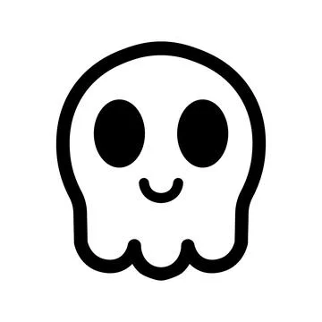 Black vector ghost icon on white background Stock Illustration