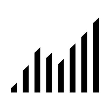 Black vector graph icon on white background Stock Illustration