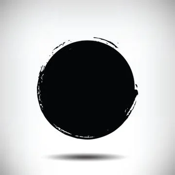 Black vector grunge circle background Stock Illustration