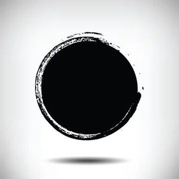 Black vector grunge circle background Stock Illustration
