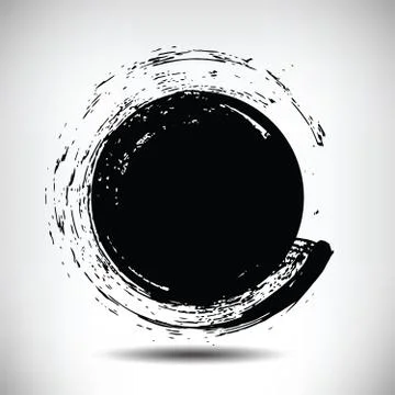 Black vector grunge circle background Stock Illustration