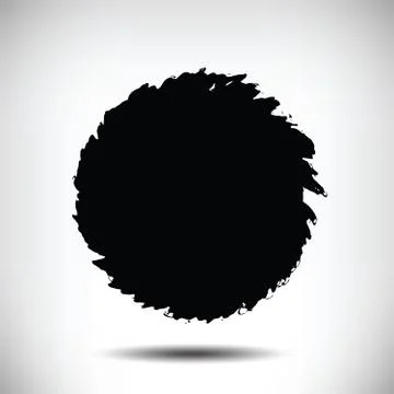 Black vector grunge circle background Stock Illustration