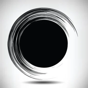 Black vector grunge circle background Stock Illustration